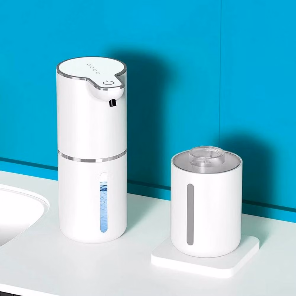 PAWNORA White Automatic Touchless Soap Dispenser with IR Sensor and Rechargeable Battery – 3