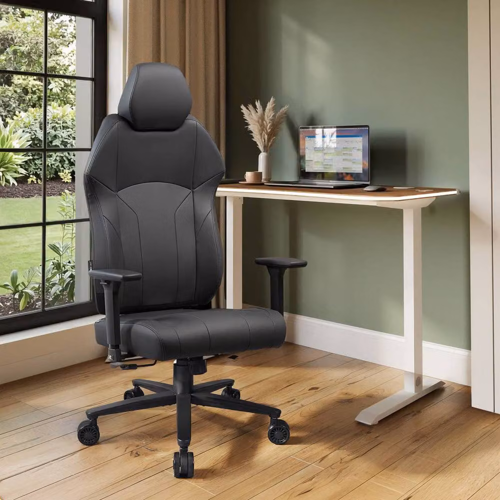 X Rocker Elara Executive Gaming Chair in Black Synthetic Leather with Headrest and Armrests – 4