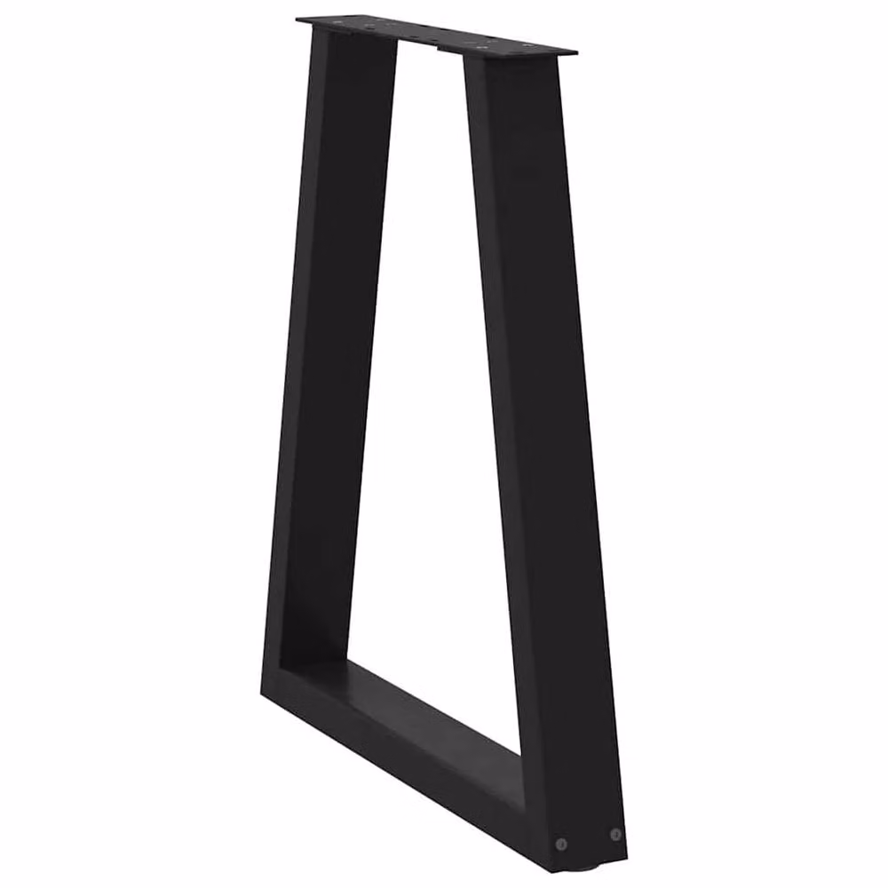 Berkfield Home V-Shape Coffee Table Legs, 2 Pieces, Black Steel, W: 60 cm, H: 72.5 cm – 3