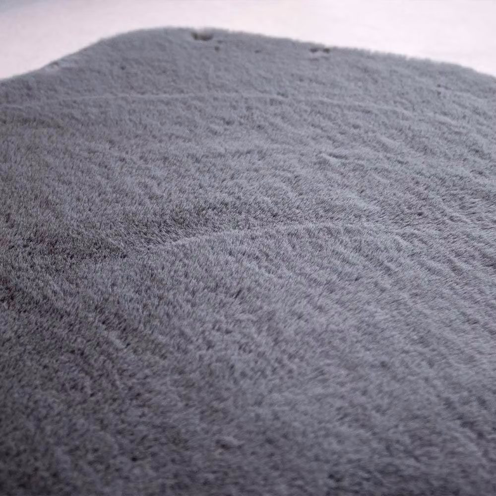 Voltico Super Soft Faux Fur Rug in Grey Anthracite, W/D: 100 x 110 cm – 3