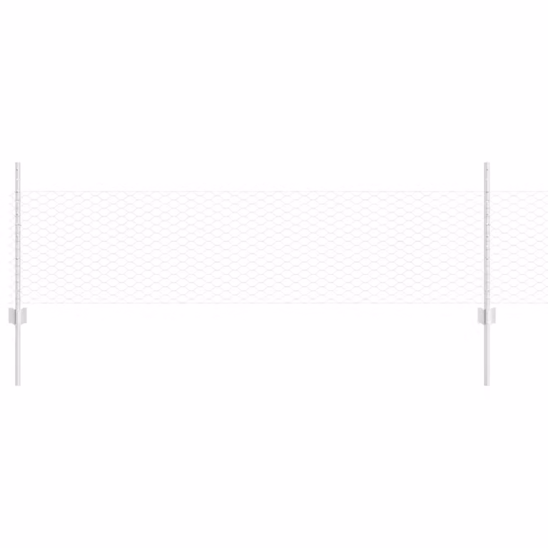 Berkfield Home 5-Piece Galvanised Steel U-Channel Fence Posts in Silver, Height: 60 cm