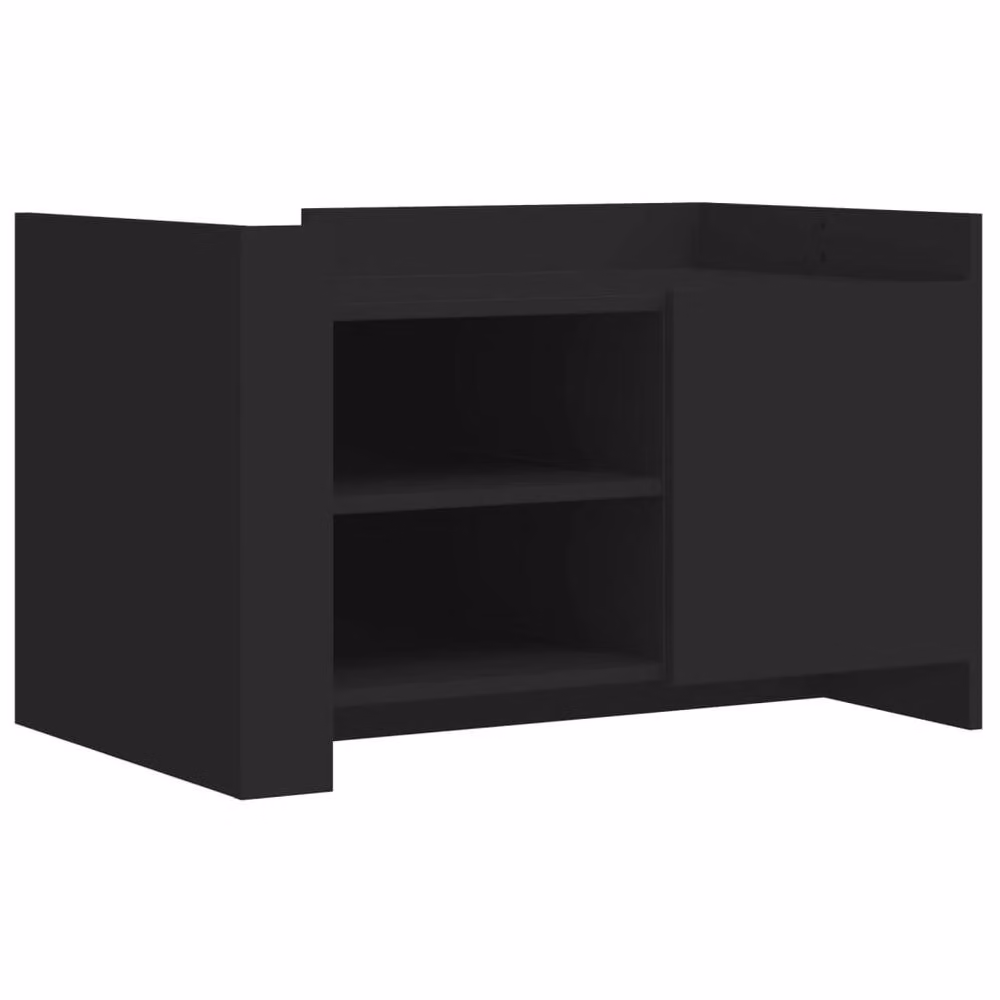 Berkfield Home Durable Black Coffee Table in Engineered Wood, W: 80 cm, D: 50 cm, H: 50 cm – 2