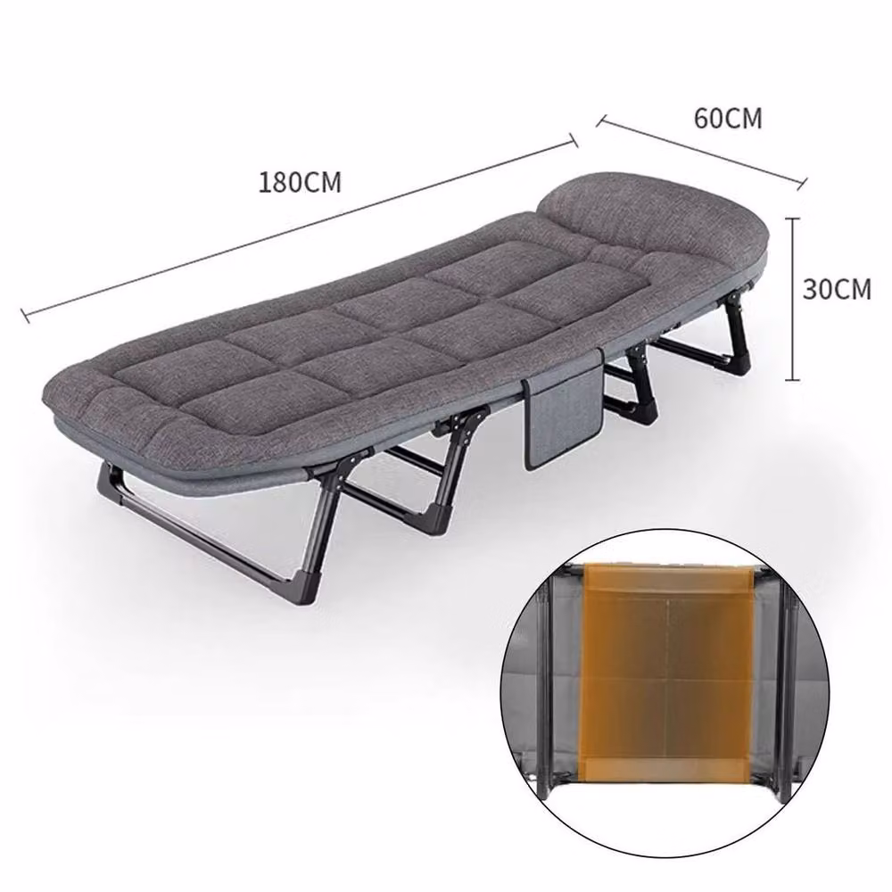 EONLION Grey Adjustable Back Sun Lounger Recliner Folding Chair for Garden or Indoor Use – 2