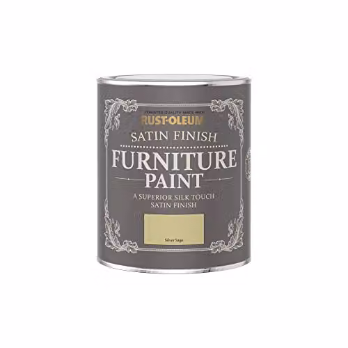 Rust-Oleum Water-Based Satin Furniture and Skirting Board Paint in Silver Sage and Yellow, 0.75 l – 3