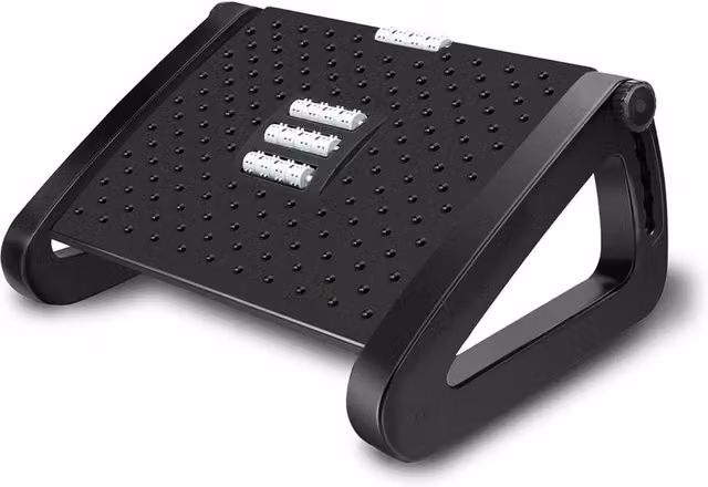 MANTRARAJ Adjustable Under-Desk Footrest in Black