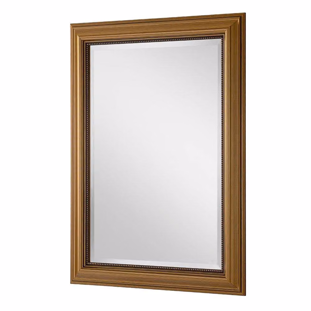 Yearn Mirrors Classic Gold Beaded Rectangular Hanging Mirror W: 131 cm, H: 108 cm – 3