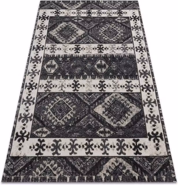 RugsX Mundo Rectangular Rug in Beige and Grey, W: 200 cm, D: 290 cm