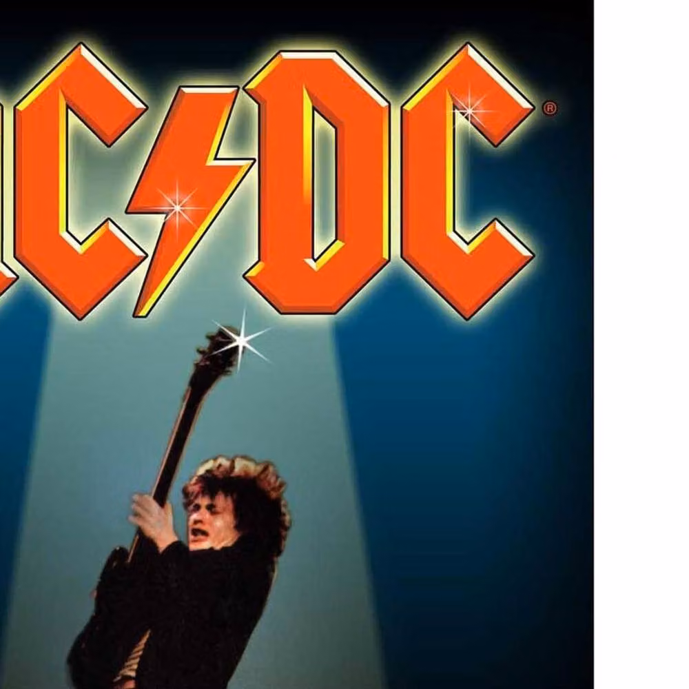 AC/DC Let There Be Rock Textile Poster in Pale Blue – 2