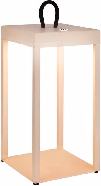 Briloner Beige Rechargeable LED Table Lamp Lantern with Touch Dimming and Warm White Light – 1