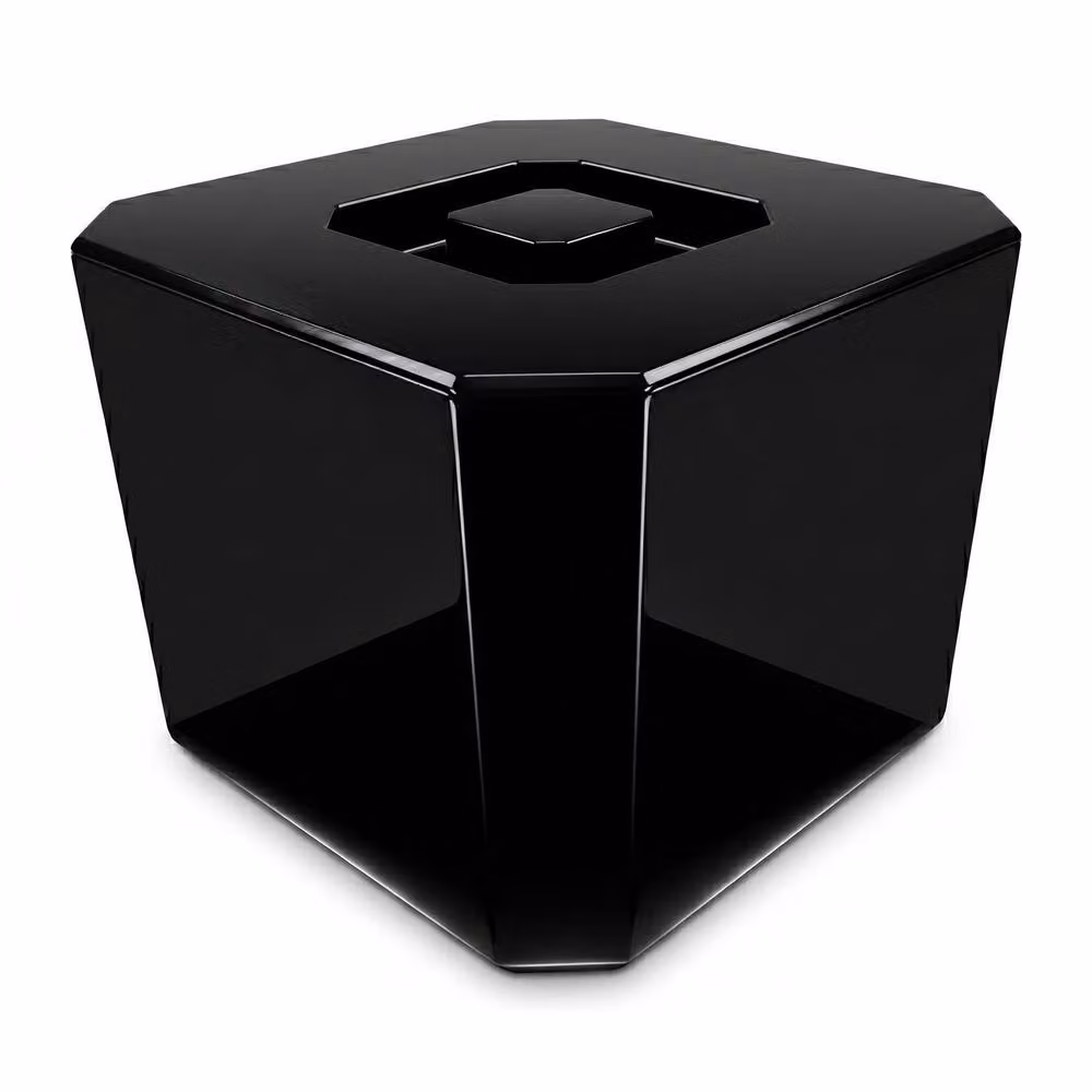 Chabrias Ltd Black Insulated Ice Bucket with Lid and Drainage Liner, 6 l – 8