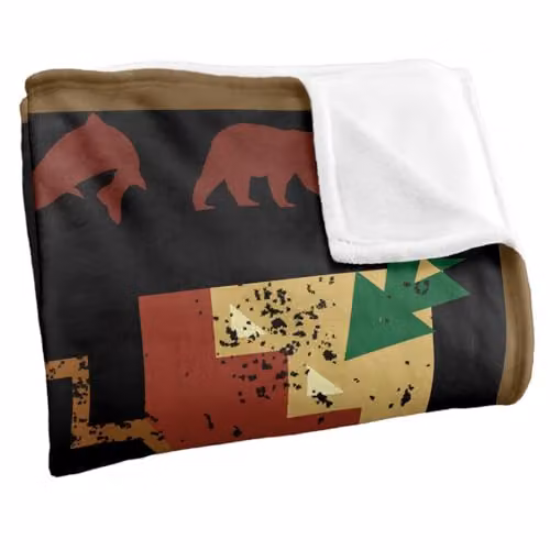 JQ Licensing Southwest Moose 2 Silky Touch Super Soft Fleece Throw Blanket, White and Multicolour, W/D/H: 152 x 127 cm – 2