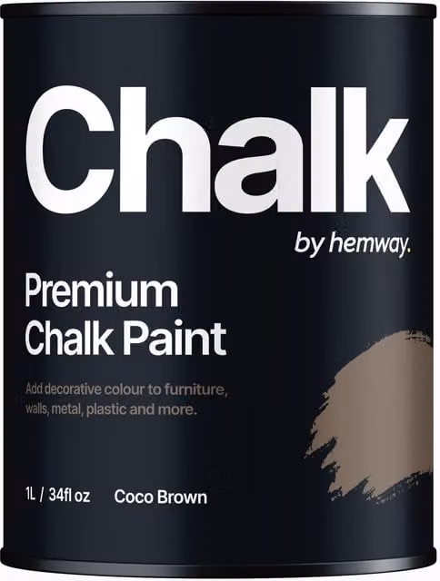 Hemway Chalk Paint Flat Matt in Coco Brown, 1L