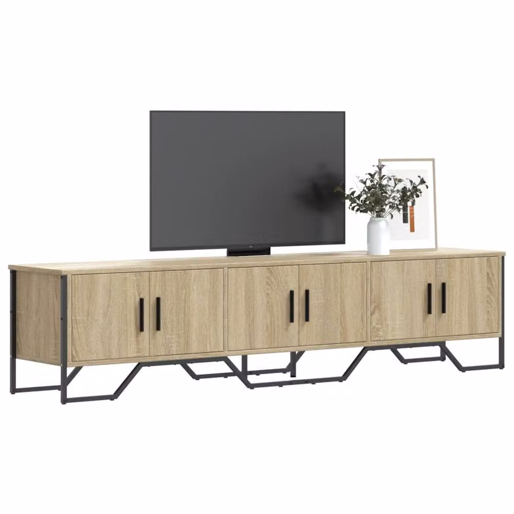 Berkfield Home TV Cabinet in Sonoma Oak, Brown, W/D/H: 180 x 34 x 41 cm – 2