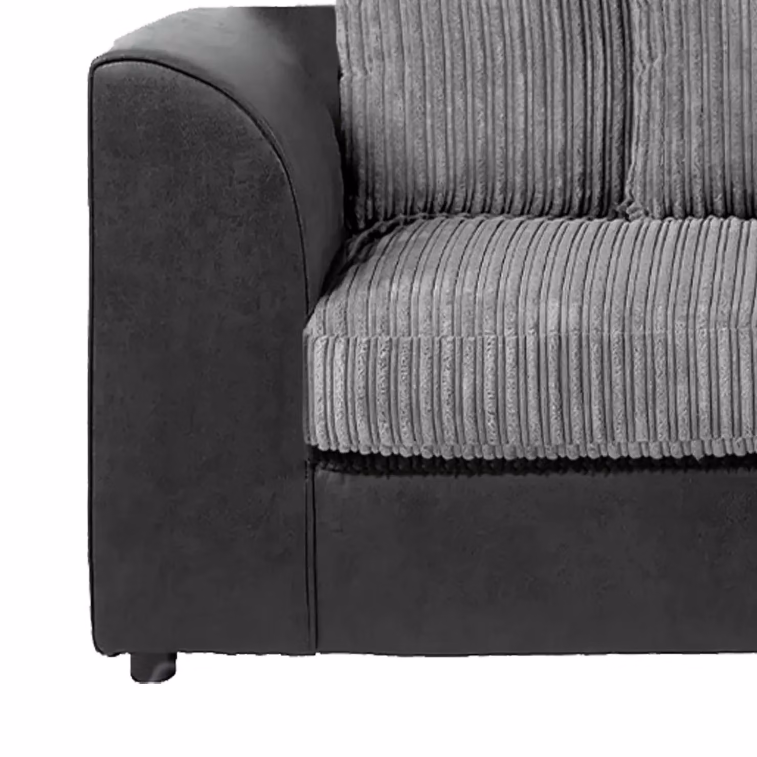 Furnishings For Less UK Luxor 3 Seater Sofa in Grey Jumbo Cord Fabric – 2