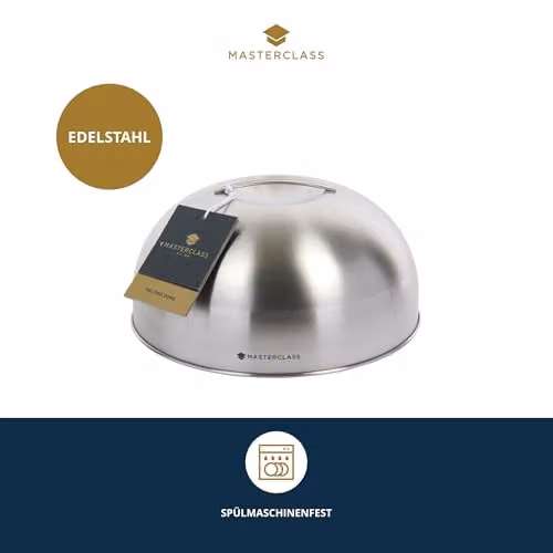 MasterClass Stainless Steel Melting Dome and Burger Steamer in Silver, W/D/H: 22.5 x 12 x 10.5 cm – 3