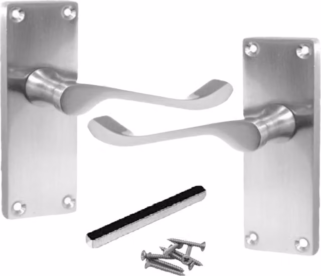 Betley Butterfly Brushed Silver Internal Latch Door Handles