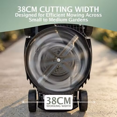 Pelle & Sol Electric Corded Lawn Mower with 38cm Cutting Width and 42L Grass Collector – 5