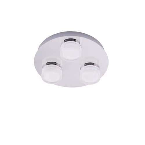 Forum Amalfi SPA-31736-CHR LED 3-Light Bathroom Flush Ceiling Light, Chrome