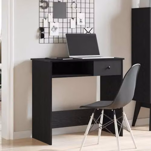 vidaXL Modern Writing Desk in Black, W/D/H: 80 x 40 x 75 cm – 2