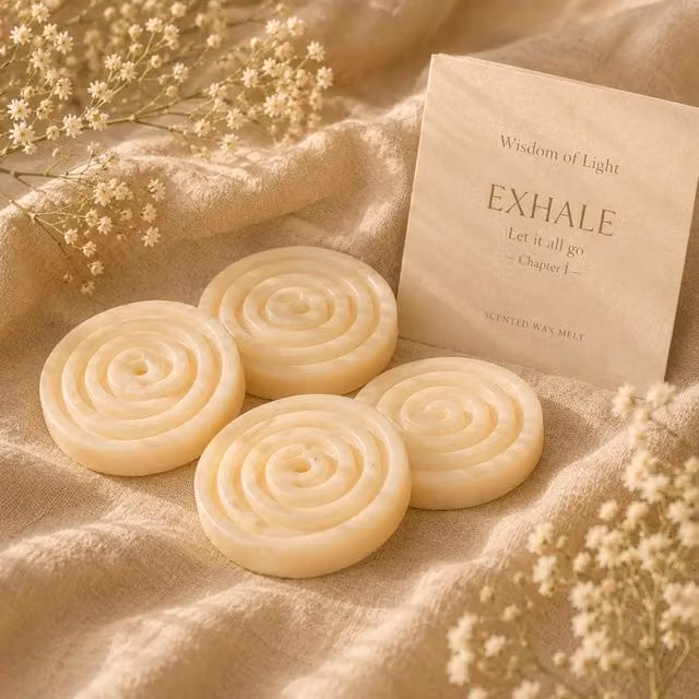 Wisdom of Light Chapter I Exhale Coconut Wax Melts in White