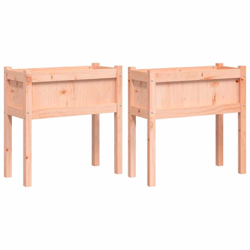 Berkfield Home Garden Planters with Legs, Set of 2, Solid Douglas Wood, Brown – 2