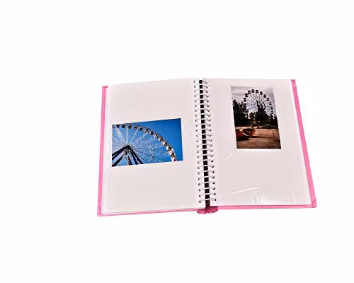 Arpan 2 Pack of Self Adhesive Large Photo Albums with Wiro Binder in Pink
