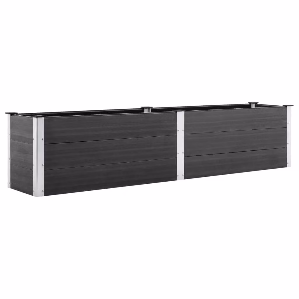 Berkfield Home Garden Grey WPC Raised Bed W: 250 cm, D: 50 cm, H: 54 cm – 2