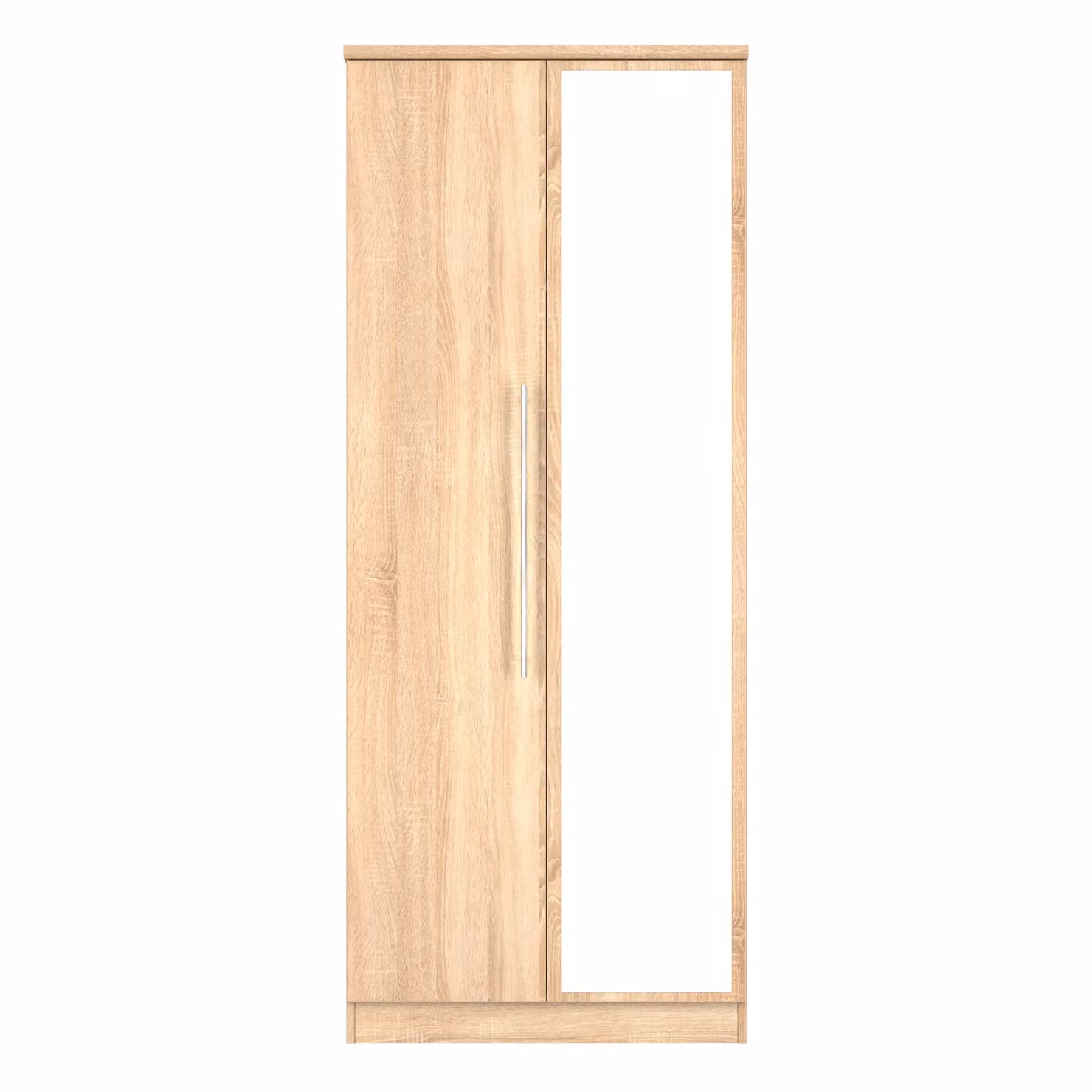 2 U Carlton Large 2 Door Mirrored Wardrobe in Light Oak, Ready Assembled – 2