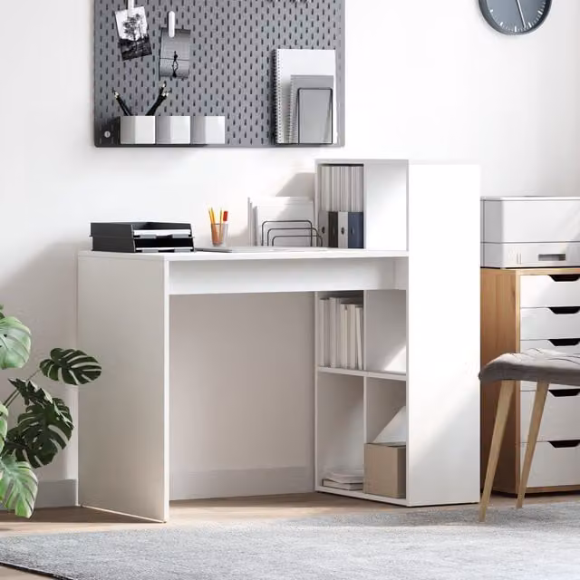 Berkfield Home Modern White Writing Desk in Engineered Wood