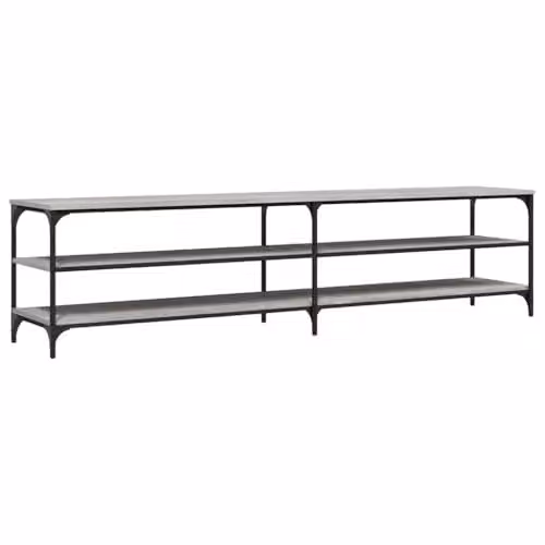 vidaXL Industrial Style TV Cabinet in Brown, Wood and Metal, W: 200 cm, D: 50 cm, H: 50 cm – 1
