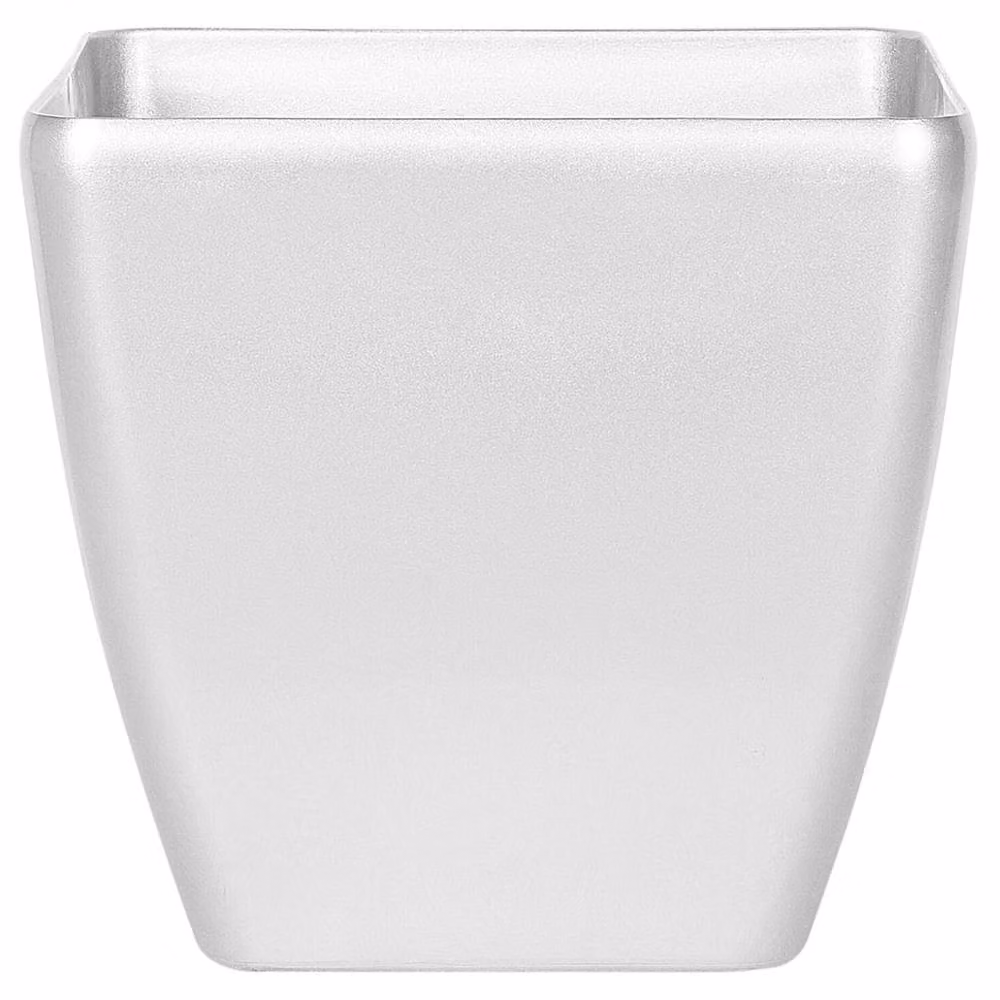 Wyld and Coco Silver Fibre-Clay Square Planter, High-Gloss, W/D/H: 49 x 49 x 49 cm – 2