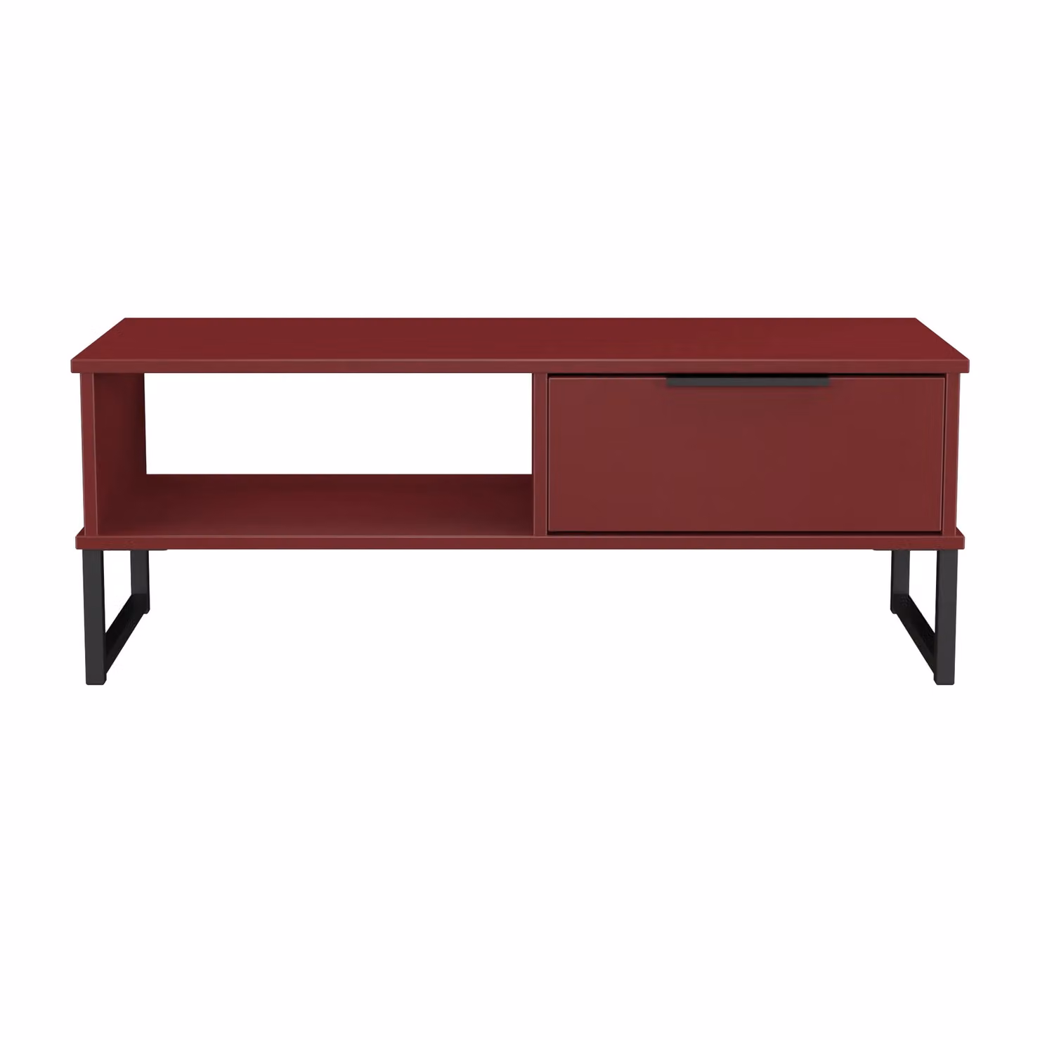 Ready Assembled 2 U Fuji 1 Drawer Coffee Table in Dark Red – 2