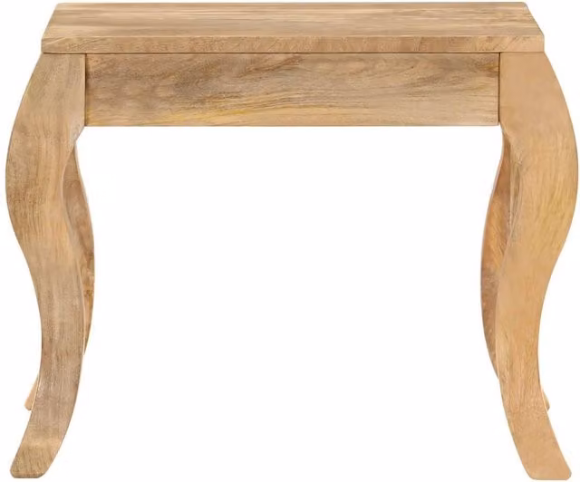 Berkfield Home End Table in Light Brown Solid Mango Wood, W/D/H: 45 x 45 x 40 cm – 1