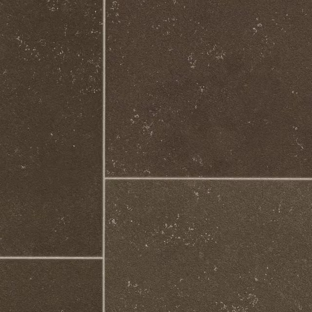 Vinyl Flooring UK Dark Brown Tile Effect 2.0mm Vinyl Flooring Sheet, W: 200 cm, D: 300 cm