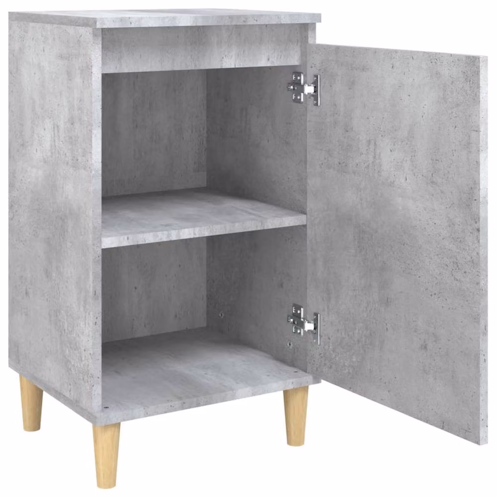 Berkfield Home Classic Bedside Cabinet in Concrete Grey, W/D/H: 40 x 35 x 70 cm – 3