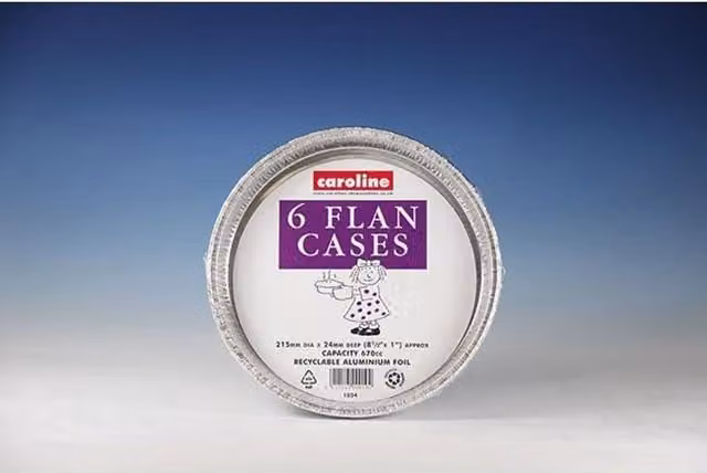 Caroline Silver Foil Flan Cases, 670ml, 6 Pack