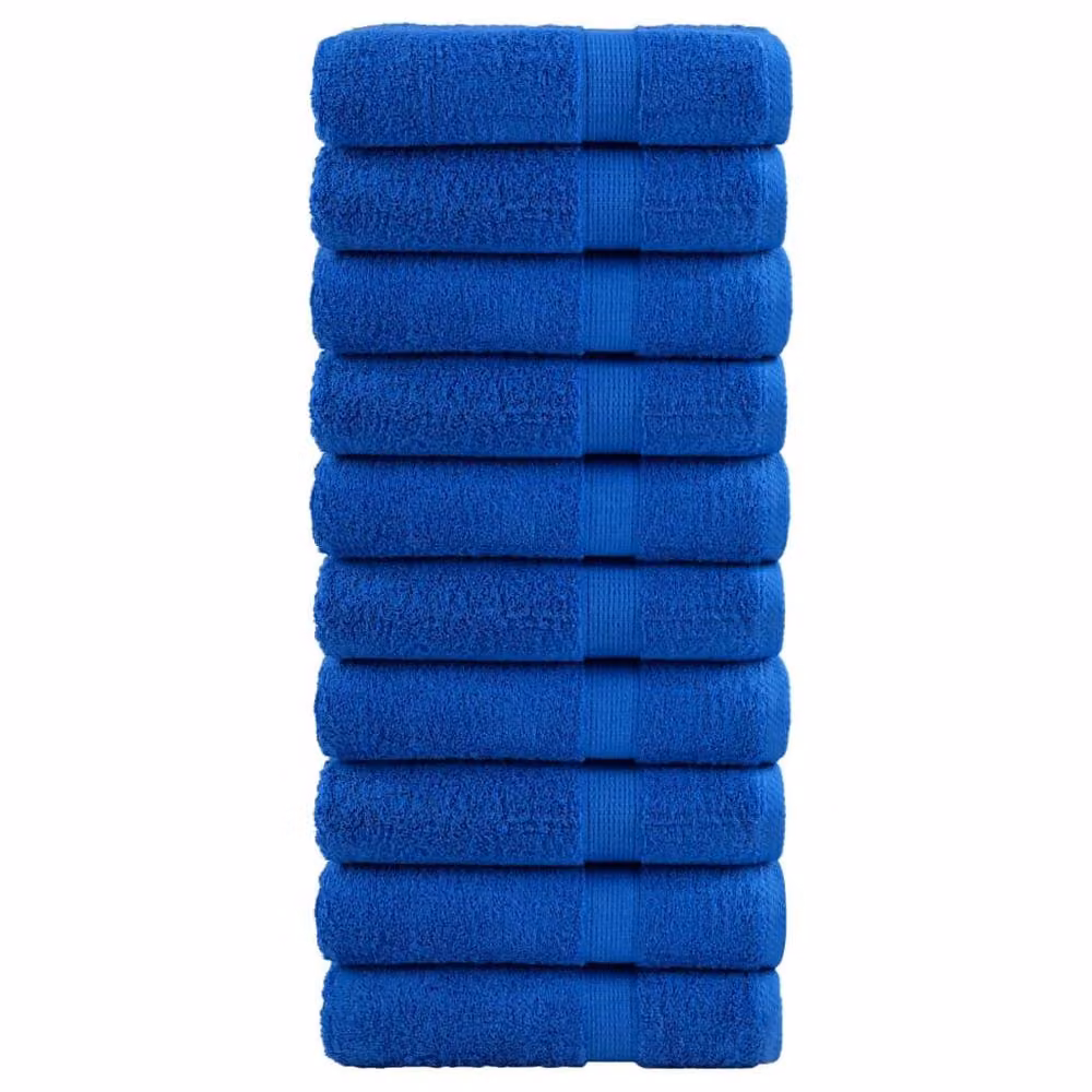 Berkfield Home SOLUND Premium Cotton Terry Shower Towels, 10 Pack, Blue, W: 70 cm, L: 140 cm, 600gsm – 2