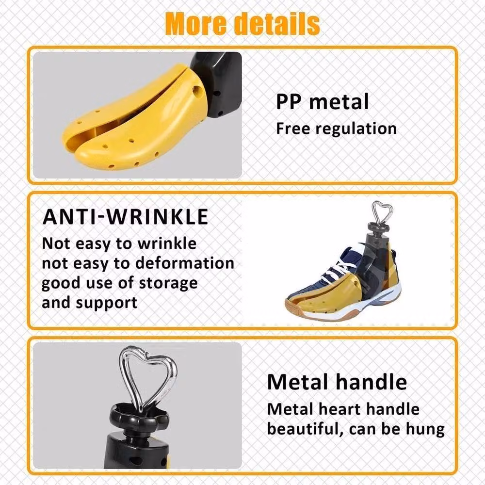 NESTLUNE Yellow 2X Boot Shoe Stretcher and Shoe Tree for Men and Women, W/D/H: 100 x 15 x 15 cm – 3
