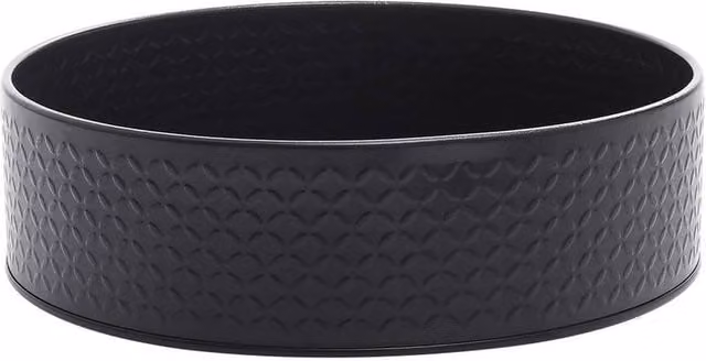 PAWNORA Single Tier Rotating Spice Jar Storage Rack, Black Metal, W: 25.0 cm, D: 7.5 cm