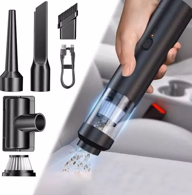 VOGREX 19000Pa Cordless Handheld Car Vacuum Cleaner with Blow Function, Black