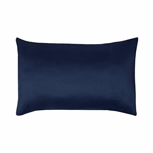 Sleepdown Super Soft Plain Dye Housewife Pillowcase Pair Pack in Blue, W: 50 cm, L: 75 cm