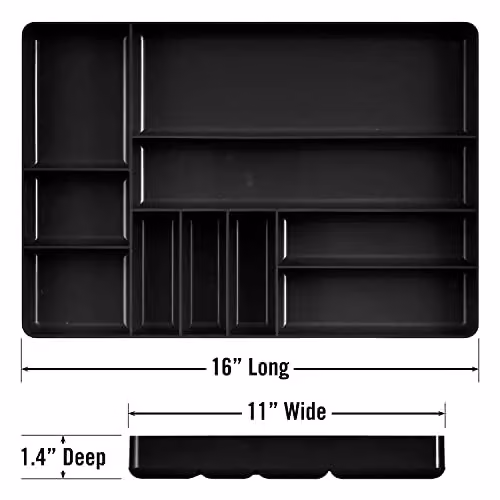 Ernst Manufacturing 10-Compartment Organiser Tray, Black – 2