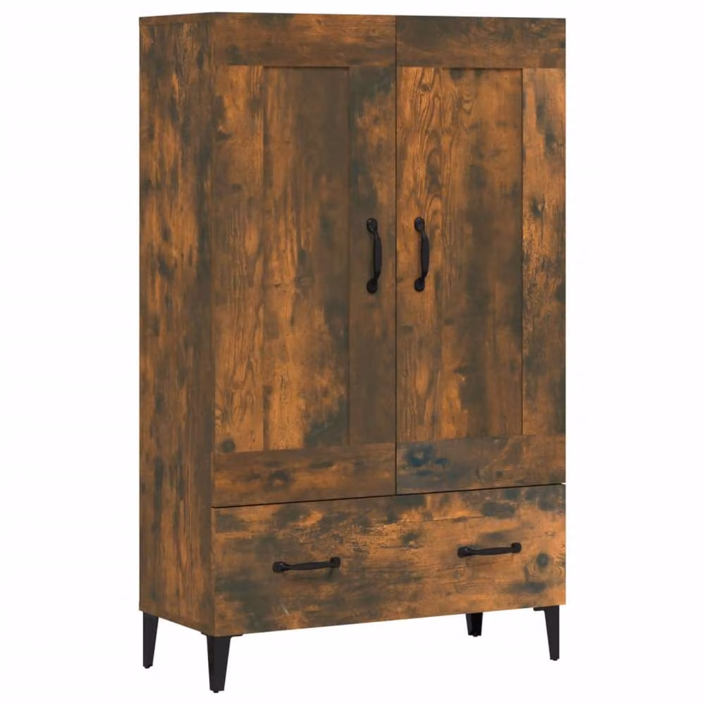 Berkfield Home Smoked Oak Highboard in Brown, W/D/H: 70 x 31 x 115 cm – 2