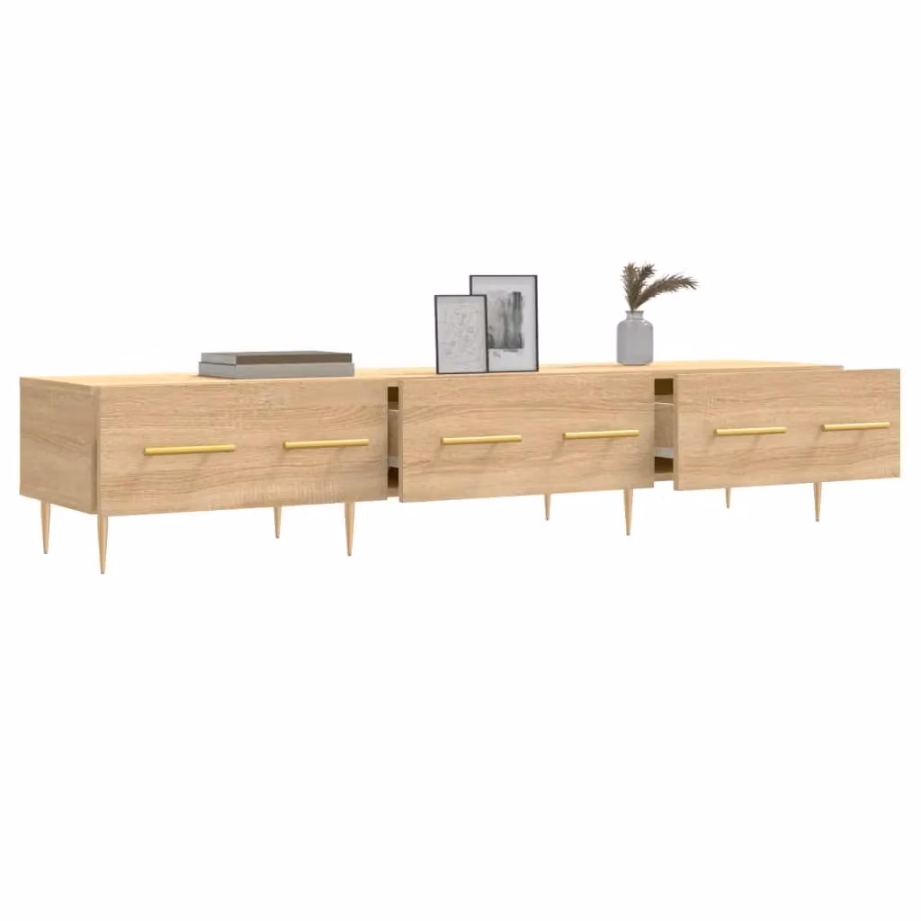 Berkfield Home Sonoma Oak TV Cabinet in Brown, W/D/H: 150 x 36 x 30 cm – 2
