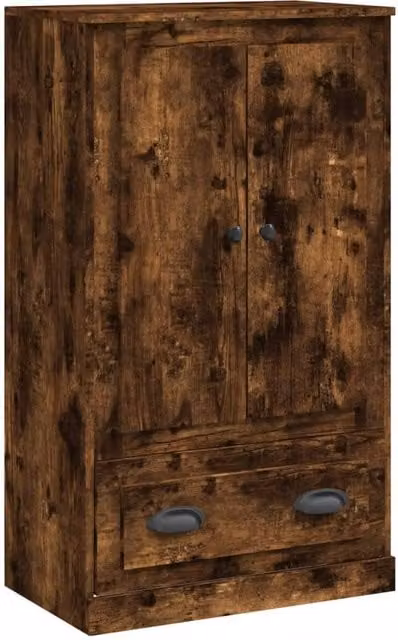 Berkfield Home Smoked Oak Highboard in Brown, W/D/H: 60 x 35.5 x 103.5 cm – 1
