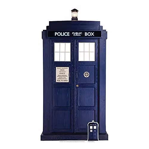 Star Cutouts Doctor Who TARDIS Large 2/3 Size Cardboard Cutout in Blue – 1