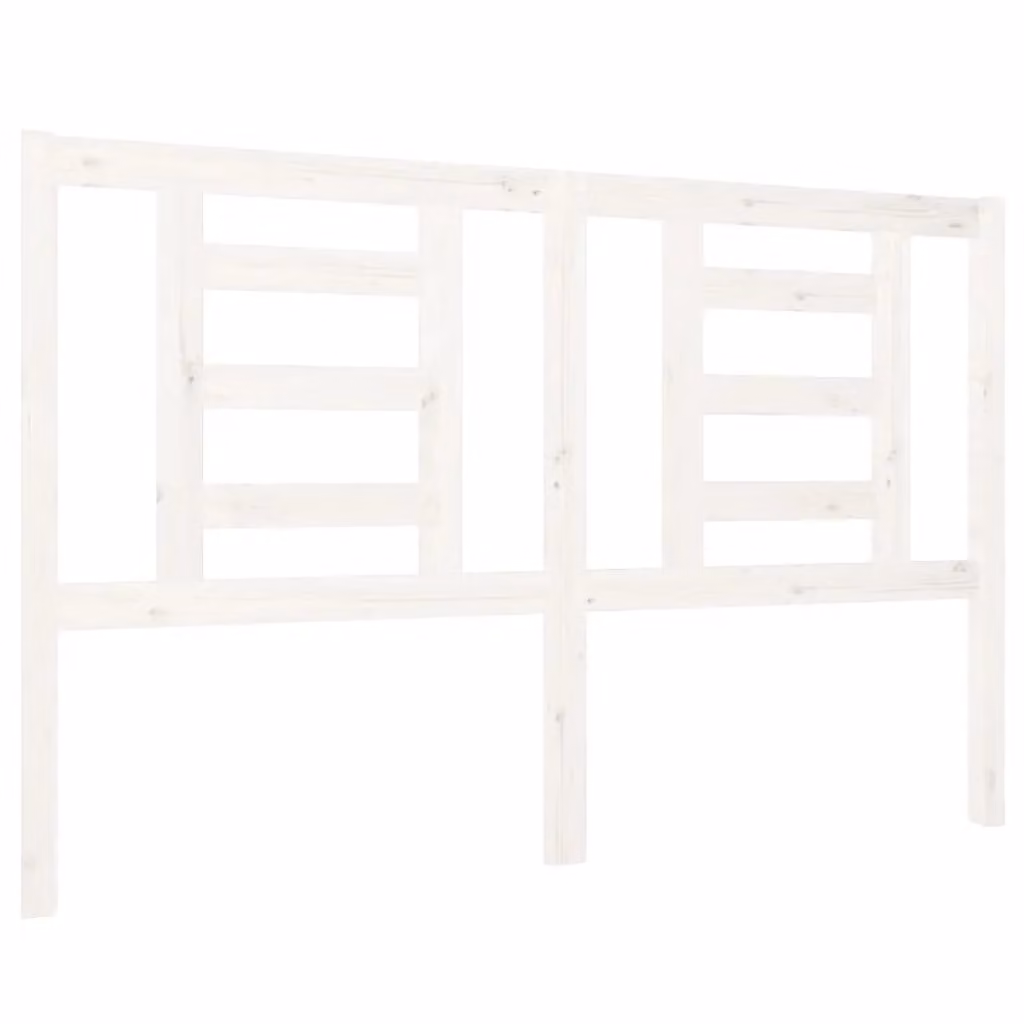 Berkfield Home White Solid Wood Pine Bed Headboard W/D/H: 126 x 4 x 100 cm – 2