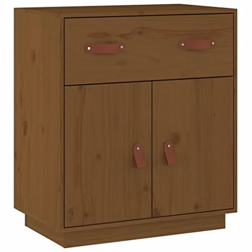 vidaXL Solid Wood Pine Sideboard, Honey Brown, W/D/H: 65.5 x 40 x 75 cm