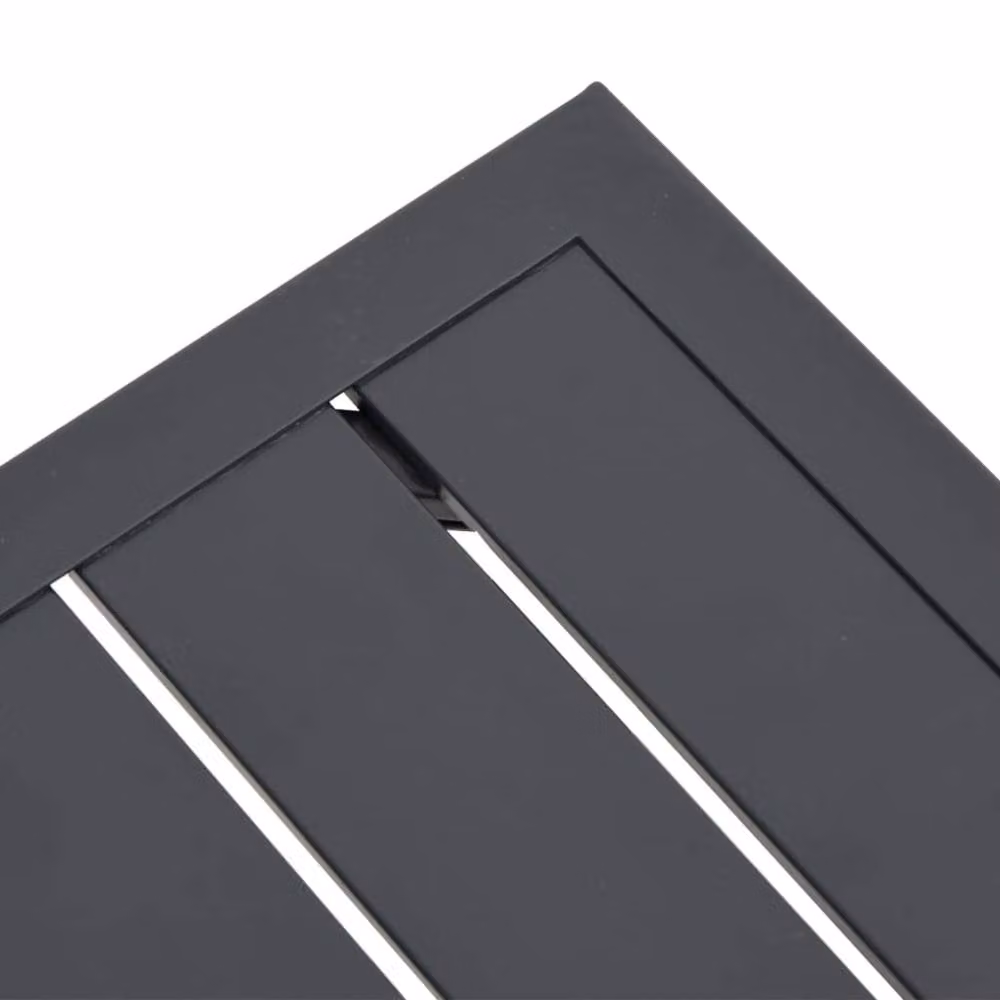 Berkfield Home Modern Anthracite Garden Table in Black Metal, W/D/H: 34 x 34 x 38 cm – 5
