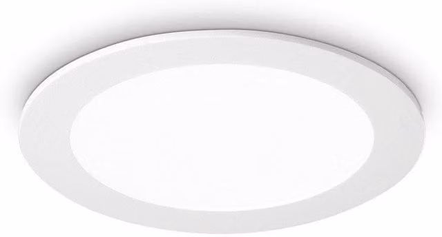 Netlighting Groove Large Round Warm White Recessed LED Spotlight Panel in White